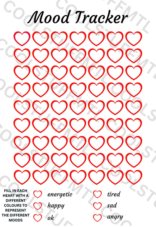 Mood Tracker - A5 Journal Page - Printable Tracker