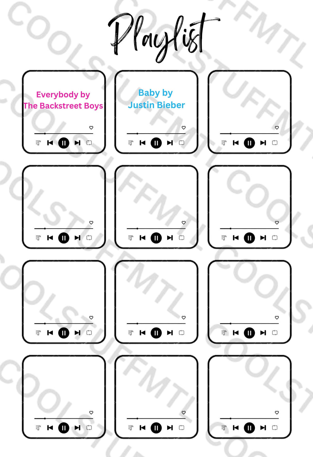 Monthly Trackers Bundle- A5 Journal Page - Printable Tracker